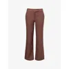 Pretty Lavish Womens Brown Verona Straight-leg Woven Trousers In Brown