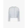 Pretty Lavish Womens Grey Rudy Boxy-fit Cropped Felted Jacket In Grey