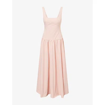 Pretty Lavish Womens Dusty Rose Bronte Scoop Neck Woven Maxi Dress In Pink