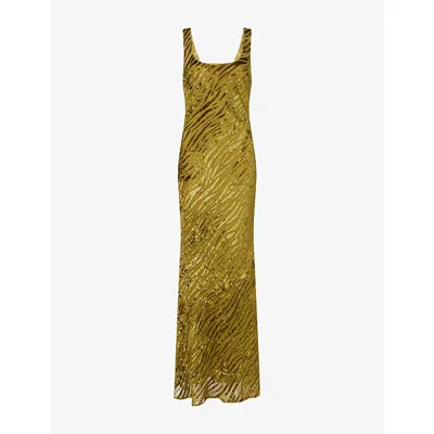 Pretty Lavish Womens Tarragon Kendall Sleeveless Woven Maxi Dress In Yellow
