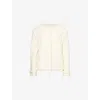 Pretty Lavish Womens Cream Lilia Crop Relaxed-fit Woven Jacket In Cream