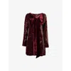 Pretty Lavish Womens Wine Brioni Sequin Stretch-woven Mini Dress In Burgundy