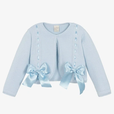 Pretty Originals Kids' Girls Blue Knitted Cotton Cardigan