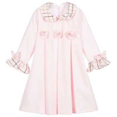 Pretty Originals Babies' Girls Pink Check Collar Dress