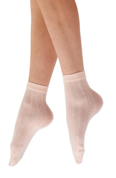 Pretty Polly Babydoll Sheer Ankle Socks In Cream