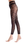 PRETTY POLLY FLORAL NET FOOTLESS TIGHTS