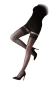 Pretty Polly Lace Top Hold Up In Black In Black