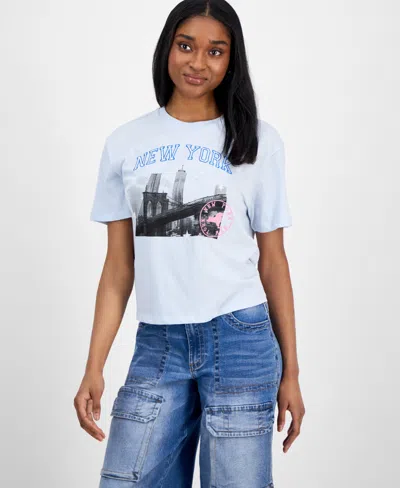 Pretty Rebellious Juniors' New York City Embroidered Graphic T-shirt