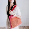 Pretty Simple A Day In Santoria Tote Bag In Orange/pink In Multi