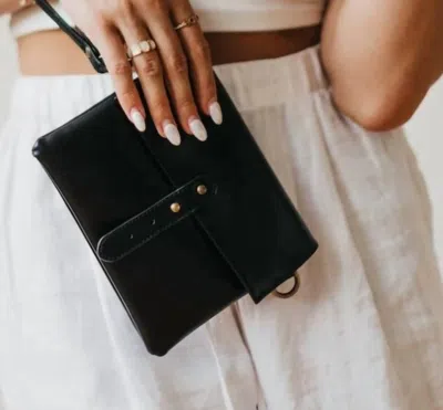 Pretty Simple Bethanie Belt Clutch Cross Body Bag In Black