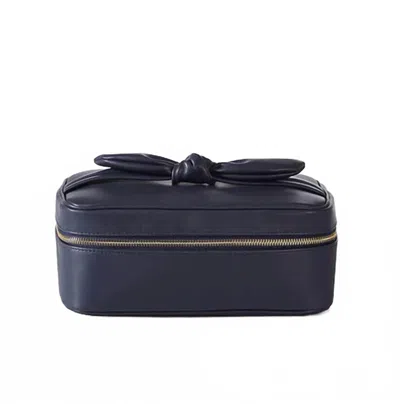 Pretty Simple Bow Makeup Bag In Black