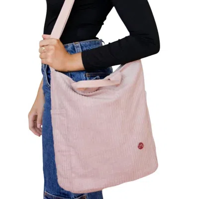 Pretty Simple Carter Corduroy Crossbody Bag In Pink