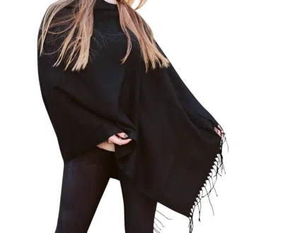 Pretty Simple Classic Button Convertible Scarf In Black