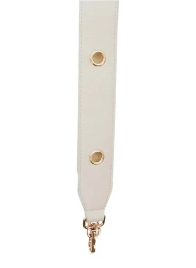 Pretty Simple Evelynn Eyelet Vegan Leather Strap In Cream In White