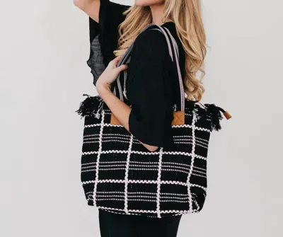 Pretty Simple Fae Fringe Tote Bag In Black