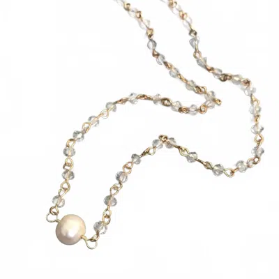 Pretty Simple Freshwater Pearl Choker Necklace In Gold