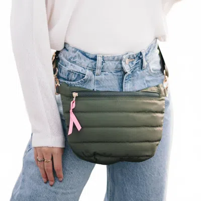 Pretty Simple Jolie Puffer Belt Bag In Olive