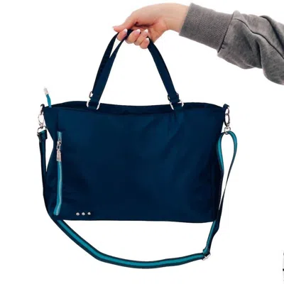 Pretty Simple Nina Nylon Tote Bag In Navy In Blue