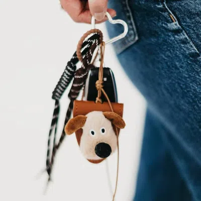 Pretty Simple Puppy Rope Charm Key Chain Bag Charm In Brown In Multi