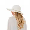 Pretty Simple Surfs Up Straw Sun Hat In Cream In White