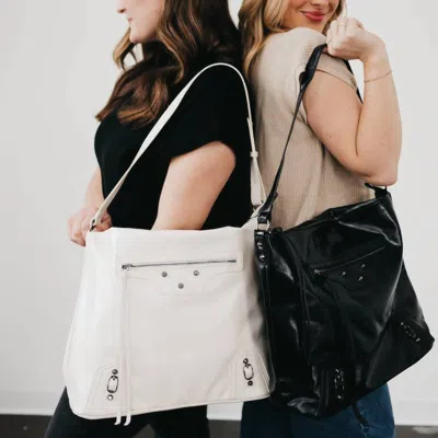 Pretty Simple Tabitha Travel Work Crossbody Tote Bag In Black