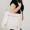 Pretty Simple Tabitha Travel Work Crossbody Tote Bag In Cream In White