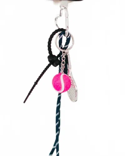 Pretty Simple Tennis Rope Charm Key Chain Bag Charm In Pink In Multi