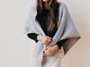 Pretty Simple Two Tone Scarf In Blue & Tan In Multi