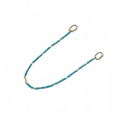 Pretty Simple Women's Beaded Bag Charm In Thin Blue In Multi