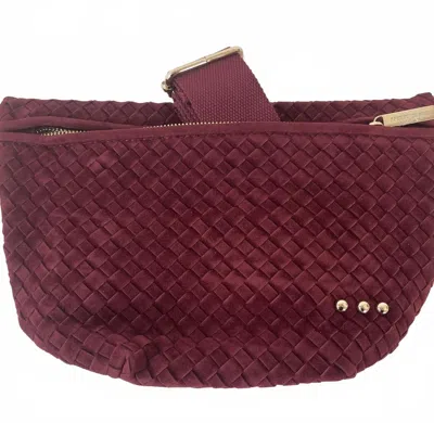 Pretty Simple Women's Bum Suede Bag In Red In Burgundy