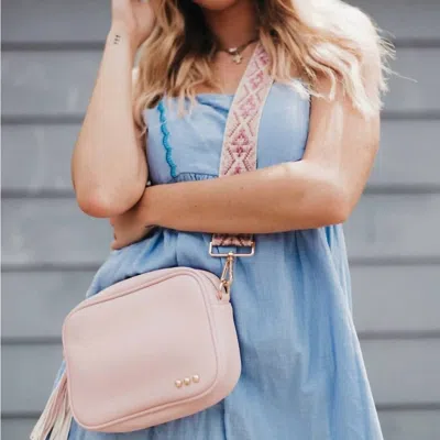 Pretty Simple Women's Camera Crossbody Bag In Blush Pink In Multi