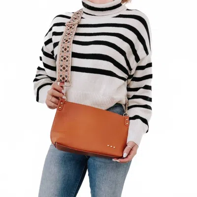 Pretty Simple Women's Cora Structured Crossbody Hobo Bag In Brown
