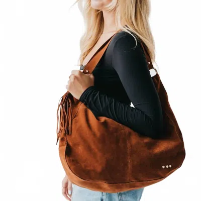 Pretty Simple Women's Hazel Hobo Shoulder Bag In Chocolate In Purple