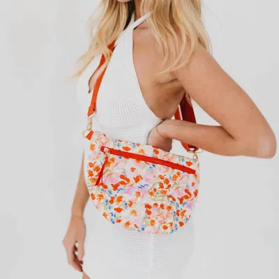 Pretty Simple Women's Jolie Puffer Bag In Mango Floral In Multi