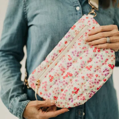 Pretty Simple Women's Jolie Puffer Bag In Pink Floral In Multi