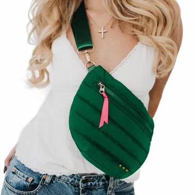 Pretty Simple Women's Jolie Puffer Belt Bag In Green