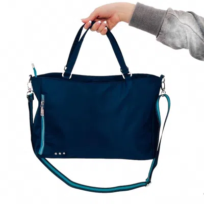 Pretty Simple Women's Nina Nylon Tote Bag In Navy In Blue