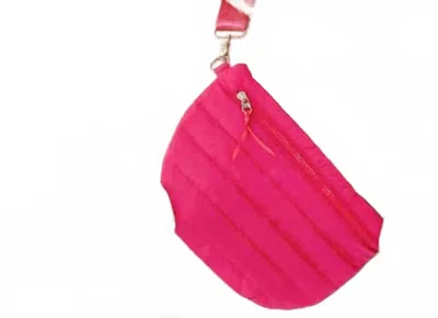 Pretty Simple Women's Quilted Puffer Bag In Fuchsia In Pink