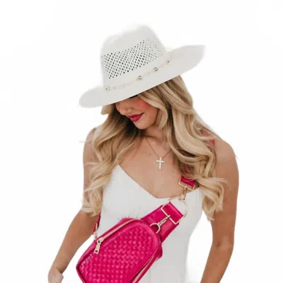 Pretty Simple Women's Shell Beach Western Sun Hat In White