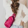 Pretty Simple Women's Tapestry Geometric Strap Boho Sling Bag In Fuchsia In Pink