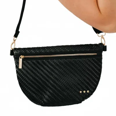 Pretty Simple Women's Westlyn Diagonal Woven Bum Bag In Black