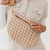Pretty Simple Women's Westlyn Woven Crossbody Bag In Checkered Tan In Multi