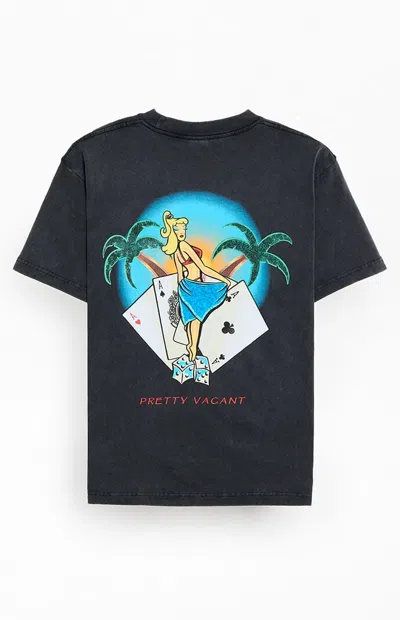 Pretty Vacant Men's Las Vegas Ace T-shirt In Charcoal In Black