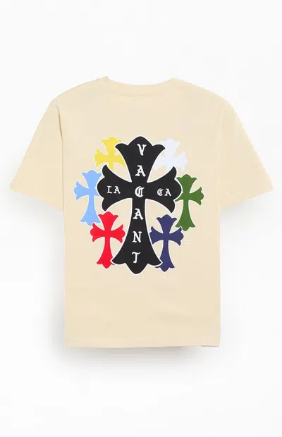Pretty Vacant Men's Los Angeles Cross T-shirt In Off White In Neutral