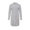 Pretty You Bamboo Long Sleeved Womens Classic Nightshirt  In Grey Marl In Grey