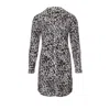 Pretty You Brown Bamboo Long Sleeved Womens Classic Nightshirt In Leopard Print In Brown