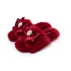 Pretty You Women's Anya Slider Slipper With Diamante In Red In Red
