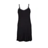 Pretty You Women's Bamboo Chemise Nightdress In Black In Black