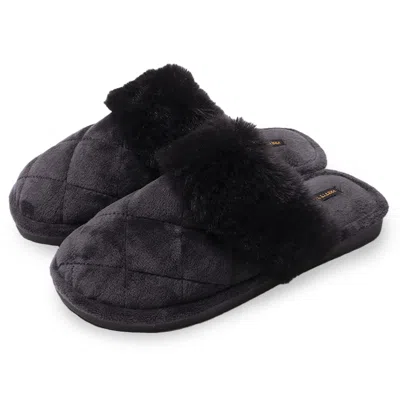 Pretty You Women's Black Gigi Mule Slippers In Raven