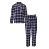 Pretty You Women's Blue Plaid Pyjama Set In Midnight In Blue